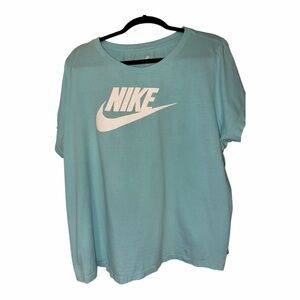 Nike Aqua Tee with White Logo